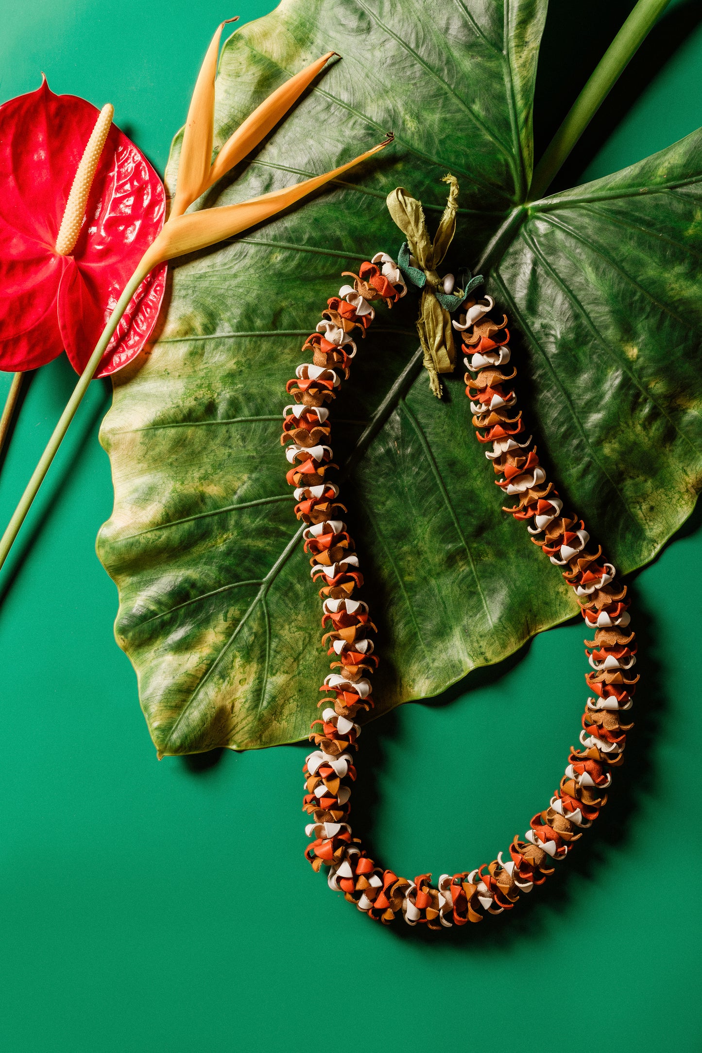 Classic Leather Lei - Puakenikeni