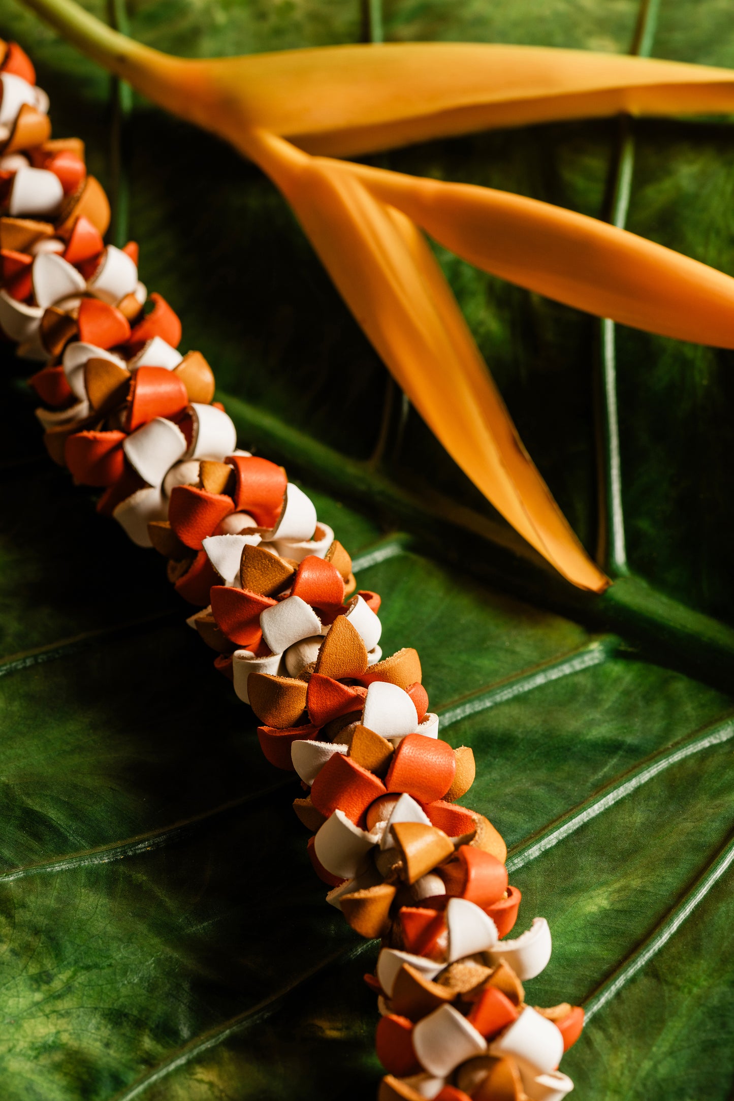 Classic Leather Lei - Puakenikeni