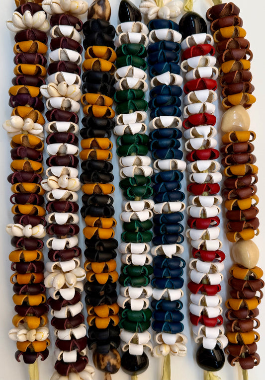 Graduation Leather Lei - Puakenikeni