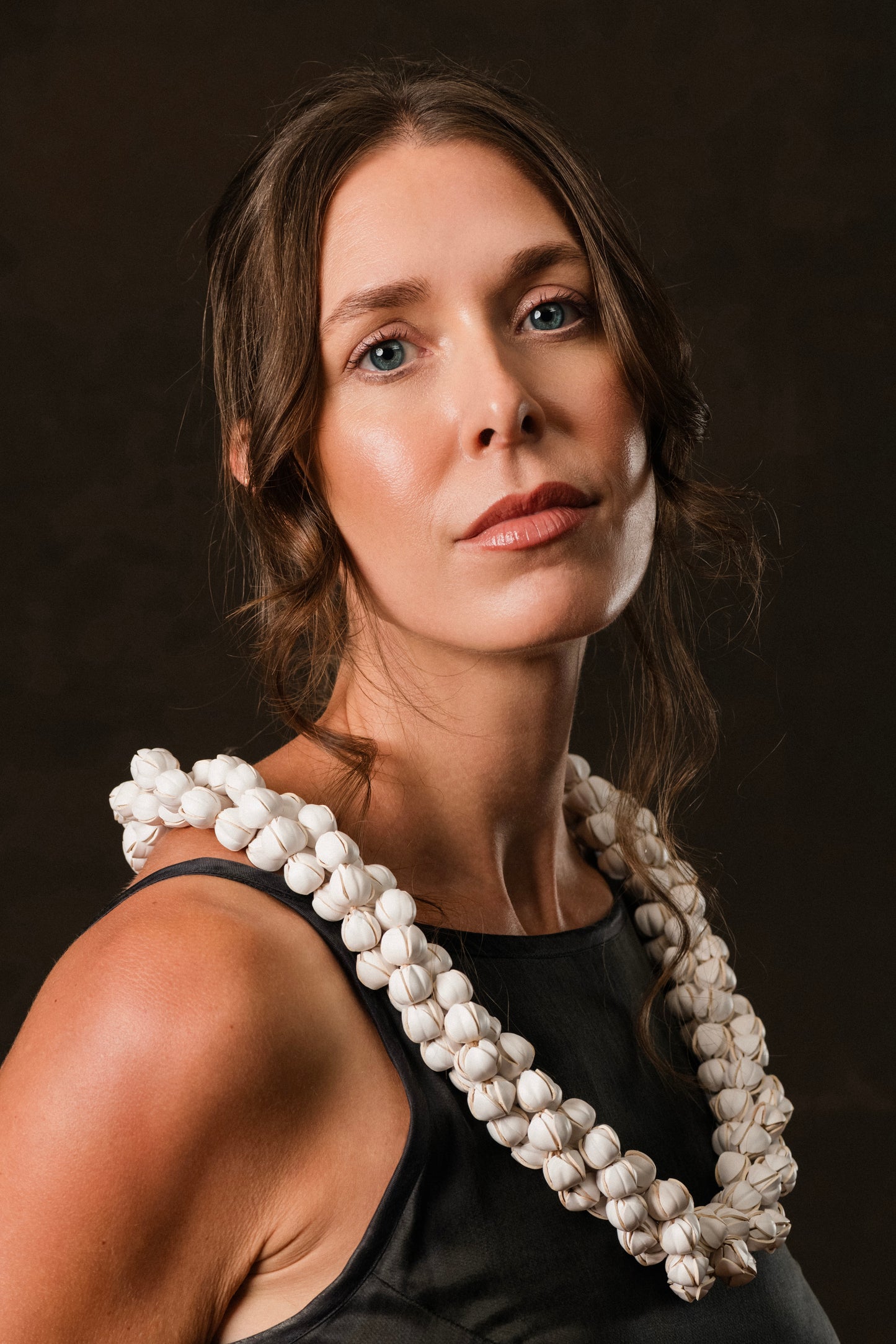 Twisted Three Strand Pikake Leather Lei